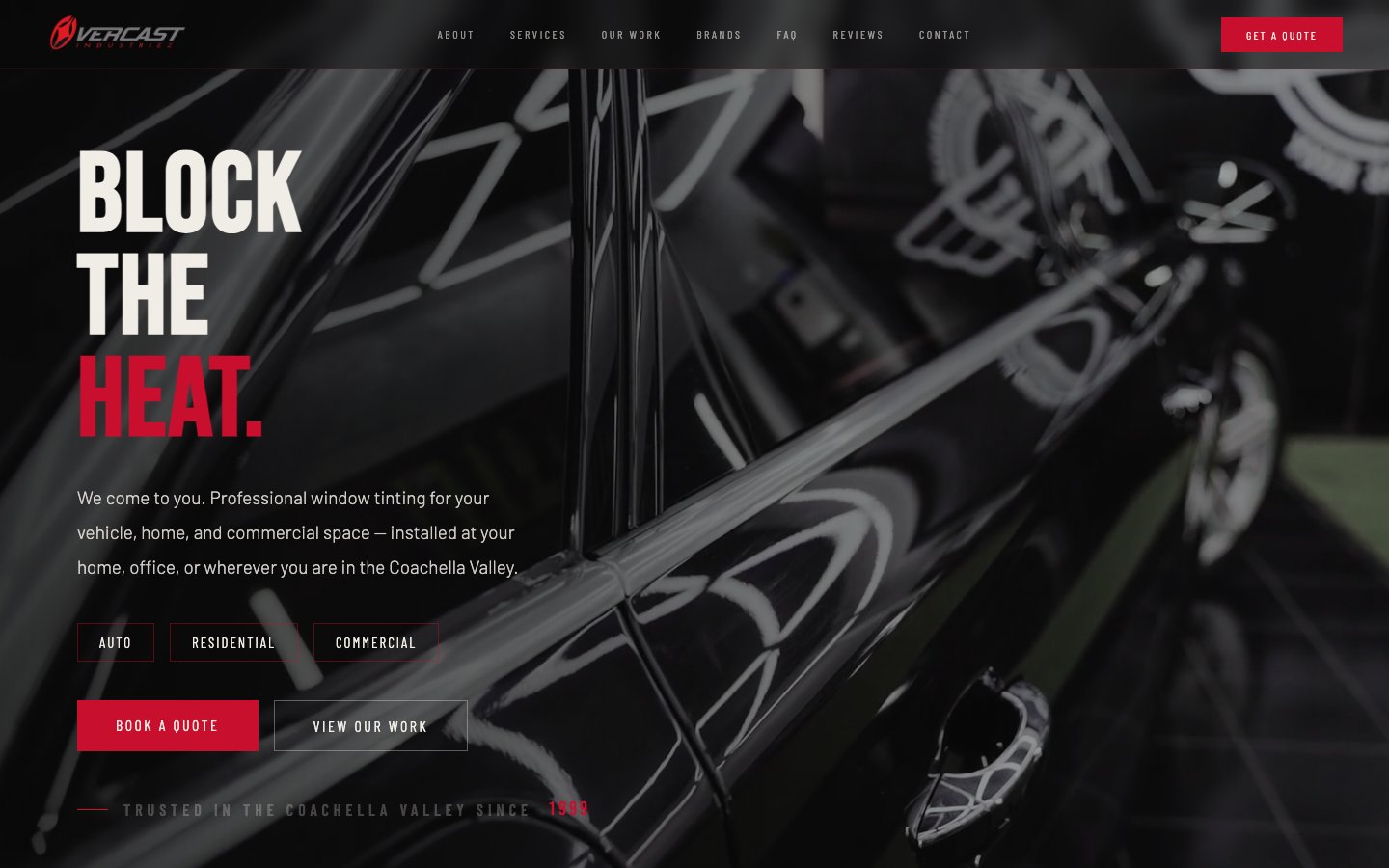 Overcast Industriez live website homepage